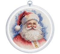 Luca-S kit punto croce con telaio "Babbo Natale", 17x17cm