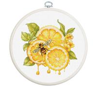 Luca-S kit punto croce con telaio "Il Succo di Limone", 12x12cm