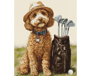 Luca-S kit punto croce contato "Il maestro di golf", 26x31cm, fai da te