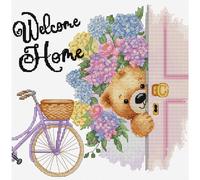 Luca-S kit punto croce contato "Welcome Home", 22x22cm