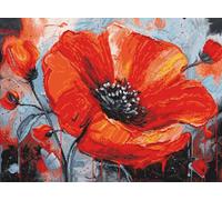 Luca-S Kit punto croce La passione dei papaveri, B7045, kit punto croce per adulti, kit per ricamo e cucito