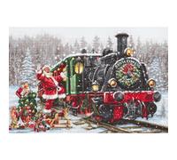 Luca-S Set punto croce "Santa - Express", schema di conteggio, 42x28cm