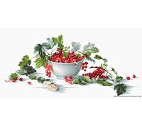 Luca-S LB2260 - Schema Punto Croce contato, Motivo Ribes, 22,5 x 49,5 cm