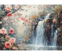 Luca-S Petit Point Kit Gold - Cascata cristallina G708 Kit punto croce per adulti, kit cucito e ricamo