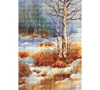 Luca-S Set di arazzi "Autunno", motivo di conteggio, 22x31cm