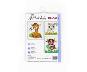 Luca-S Set per punto croce "Il mio primo ricamo m03 set di 3", schema di contegg