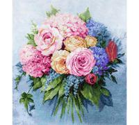 Luca-S Set punto croce "Bouquet", schema di conteggio, 33,5x37cm