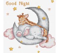 Luca-S - Kit per punto croce con schema numerato, motivo: buonanotte