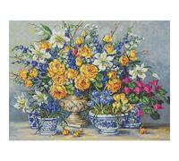 Luca-S Set punto croce "Dal giardino di Gabriela", schema di conteggio, 43x33cm