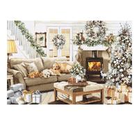 Luca-S Set punto croce "Dreams of White Christmas", schema di conteggio, 50x34cm