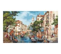 Luca-S Set punto croce "Le strade di San Polo", motivo di conteggio, 55x32,5cm