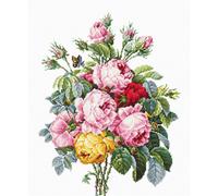 Luca-S Set punto croce "Roses ii", schema Aida, 25x32cm