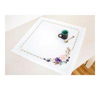 Luca-S Set punto croce "Tablecloth Beautiful Flowers", schema da contare, 45x45c