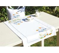 Luca-S Set punto croce tovaglia "oche", motivo di conteggio, 50x80cm