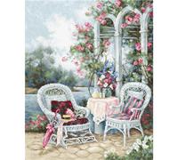 Luca-S Set punto croce "Victorian memories"; schema di conteggio, 28,5x35,5cm