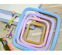 Luca-S SRL Cerchio da ricamo, cerchio quadrato per ricamo, cerchio per punto croce, blu