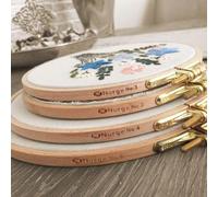 Luca-S SRL Cerchio da ricamo rotondo, cerchio per punto croce, cerchio da ricamo (13 cm), marrone