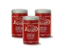 Lucaffè - 3 Barattoli Caffè Macinato Classic 250 Gr | Caffè Cremoso di Altissima Qualità per Moka, macchine Filter Coffee | Tostatura Media | Gusto Dolce e Corposo | Aroma Fine e Cioccolatoso