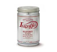 LUCAFFÈ Caffe Decaffeinato, caffè macinato 100% arabica, barattolo caffè 250 gr. acciaio salva aroma, caffè decaffeinato gusto dolce, corpo pieno, crema densa, aroma piacevole