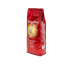 Lucaffè - Caffè in Grani Pulcinella 1 Kg | Energy Coffee | Caffè in Chicchi Interi da macinare per Espresso Cremoso | Tostatura Scura | Gusto Corposo e Liquoroso | Aroma Intenso e Avvolgente