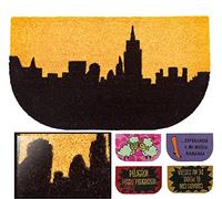 LucaHome Zerbino Coco 40x70 Antiscivolo Zerbino Ingresso Casa Skyline, Zerbini Ingresso Casa, Tappetino Interno o Zerbino Esterno