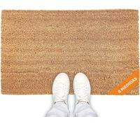 LucaHome Zerbino Coco Naturale 33 x 60 cm con Base Antiscivolo Zerbino in Cocco Liscio Zerbino Assorbente Ingresso Casa Ideale per Porta Esterno o Corridoio