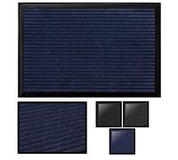 LucaHome Zerbino Columbia Blu con Strisce Assorbenti Ingresso a casa, Tappeto per Esterno e Interno, Impermeabile, Lavabile, Antibatterico, Imbottito, Antiscivolo, Cucina, Camera da letto..