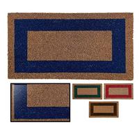 LucaHome - Zerbino in cocco naturale, con fondo antiscivolo, ideale per interni ed esterni, 60 x 100 cm, colore: Blu