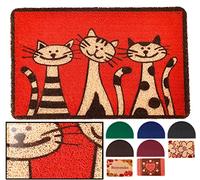 LucaHome - Zerbino in spugna rettangolare con base antiscivolo, molto assorbente, 40 x 60 cm ricci PVC, zerbino per esterni e interni