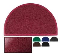 LucaHome - Zerbino in spugna rossa semiluna con base antiscivolo molto assorbente, zerbino 45 x 75 cm ricci PVC, zerbino per esterni e interni