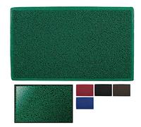 LucaHome - Zerbino in spugna villena verde, rettangolare, 45 x 75 cm, con base antiscivolo, molto assorbente, ricci in PVC per esterni e interni