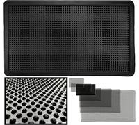 LucaHome Zerbino Ingresso Casa 40x70cm - Zerbino Gomma Picchi - Zerbino Esterno Pioggia - Tappeto Gomma con Pue Antiscivolo - Facile Pulizia - Zerbino Nero