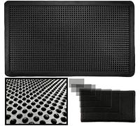 LucaHome Zerbino Ingresso Casa 80x140 - Zerbino Gomma Picchi - Zerbino Esterno Pioggia - Tappeto Gomma con Pue Antiscivolo - Facile Pulizia - Zerbino Nero