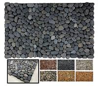 LucaHome Zerbino Naturale 100% Pietra Rustica Nera Artigianale Premium Zerbini ecologici in Pietra Zerbino Ingresso Casa Ideale per Esterno e Decorare