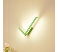 Lucande applique a LED Check, verde, metallo, CCT, dimmerabile LUCANDE