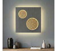Lucande Applique a LED Delin, grigio/oro, 55 x 55 cm, dimmerabile LUCANDE