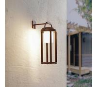 Lucande applique a LED solare 2 in 1 Tilena, ruggine, rotonda, alluminio LUCANDE