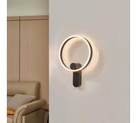 Lucande Applique a LED Yekta, diretta, nera, dimmerabile LUCANDE