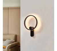 Lucande Applique a LED Yekta, indiretta, nera, dimmerabile LUCANDE