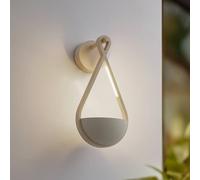 Lucande applique da esterni LED Florka, cemento, fioriera sospesa, IP54 LUCANDE