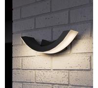 Lucande Applique da esterni LED Half, 30 cm, antracite, IP54 LUCANDE