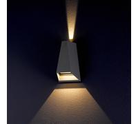 Lucande Applique da esterni LED Jendrik, altezza 17 cm, antracite LUCANDE