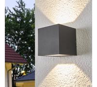 Lucande Applique da esterni LED Merjem, 10 cm, su/giù, IP54 LUCANDE