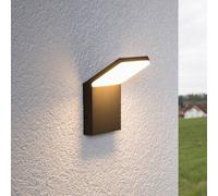 Lucande Applique LED da esterni (Moderno) colore Nero, in Alluminio lampadina inclusa applique lampada outdoor per facciata/parete terrazzo e