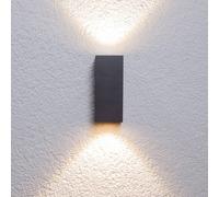 Lucande Applique da esterni LED Tavi, altezza 15 cm, nero LUCANDE