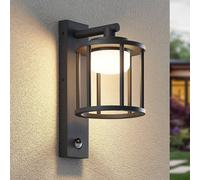 Lucande Applique da esterni dimmerabile con sensore di movimento (Moderno) colore Grigio, in Alluminio parete esterna/parete casa abitazione terrazzo und balcone
