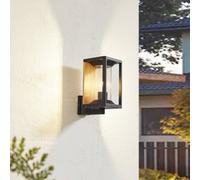 Lucande applique da esterno Candina, nero, alluminio, IP65 LUCANDE