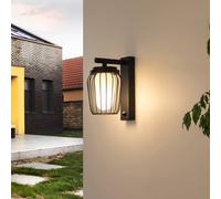 Lucande Applique da esterno Chandan, 30 cm, antracite, sensore LUCANDE