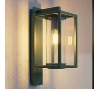 Lucande Applique da esterno Ferda, portalampada inferiore, verde, IP44 LUCANDE