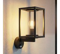 Lucande Applique da esterno Ferda, sensore, portalampada superiore, antracite LUCANDE